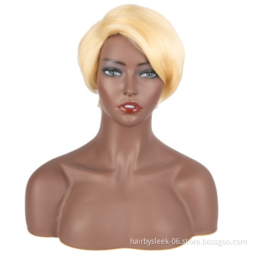Rebecca Fashion Blonde 613 Short Human Hair Wigs Wholesale Cheap Cut Short Human hair Wigs For Black Woman 100 human hair wigs